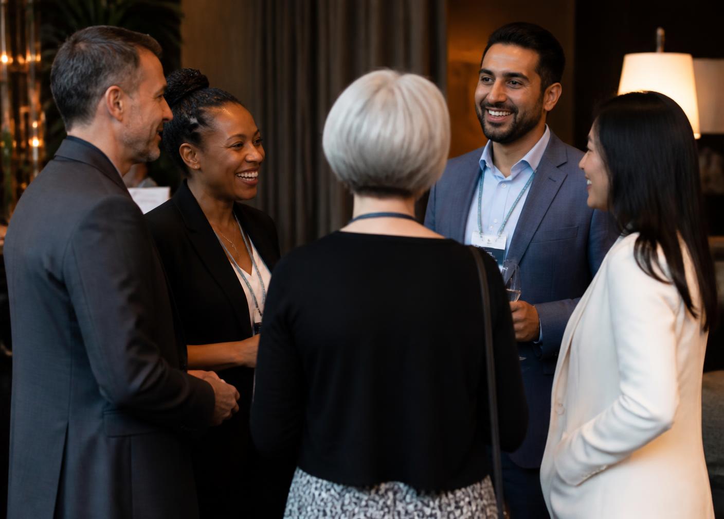 A small group laughing together